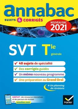 imageSVT Spécialité Tle générale - Sujets et corrigés